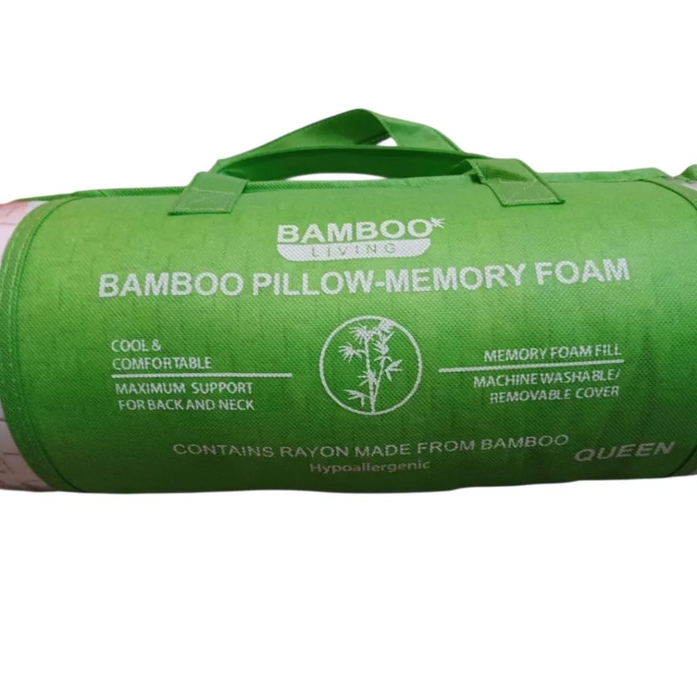 Bamboo Living Queen Maximum Support Bamboo Pillow - Memory Foam Hypoallergenic